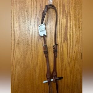NWT HEAVY HARNESS LEATHER ONE EAR WITH KNOT ENDS